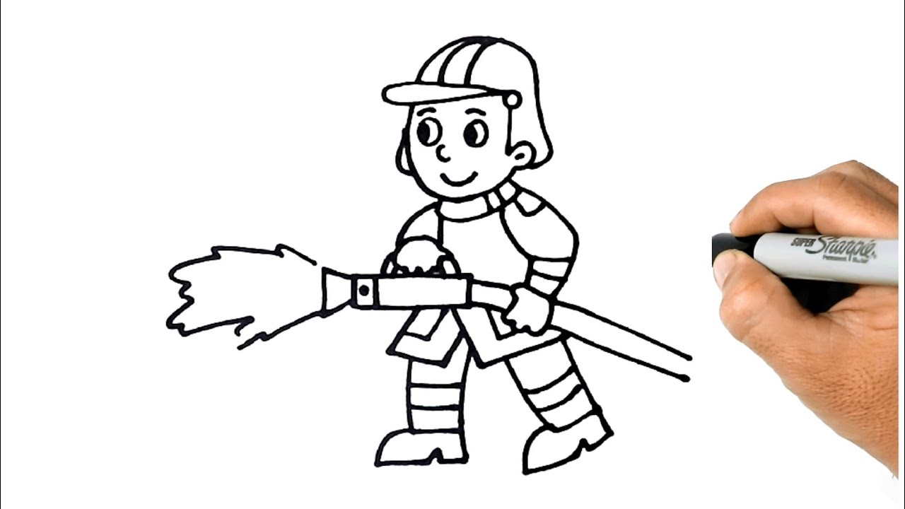 Fireman Drawing PNG Transparent Images Free Download | Vector Files |  Pngtree